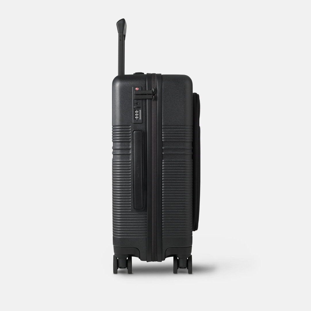 Elite Cabin Suitcase | with Front Pocket | Midnight Black
